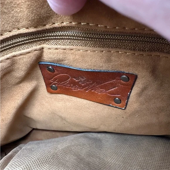 Patricia Nash~Avellino Tooled Black Leather Crossbody Shoulder Handbag P062233 - Picture 6 of 11